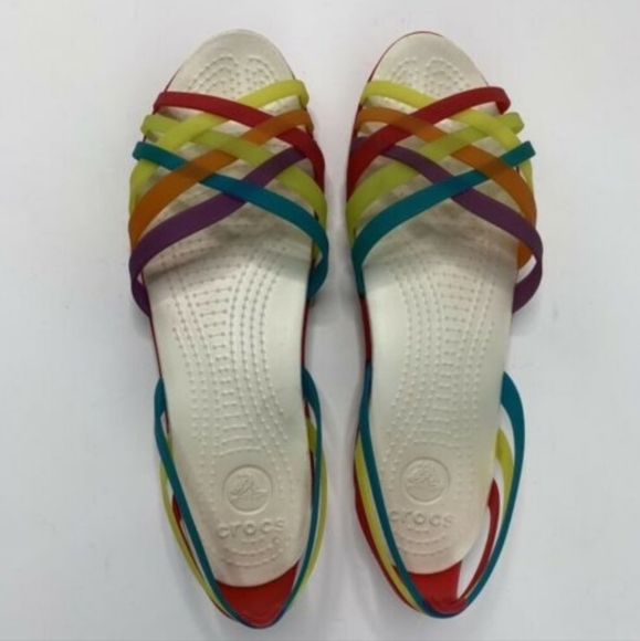 Crocs Womens Slip On Sandals Strappy Flat Size Women's 11 - Picture 6 of 8